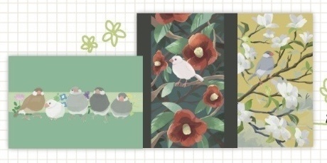文鳥ポストカード