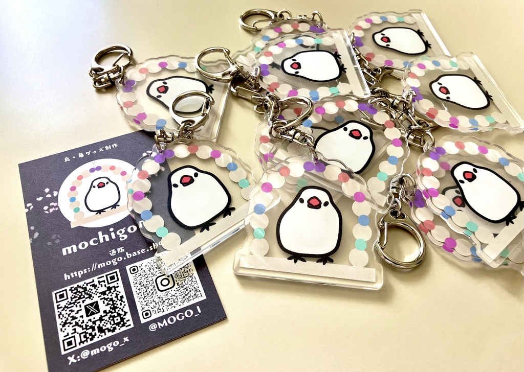 ぶんらんこ文鳥キーホルダー