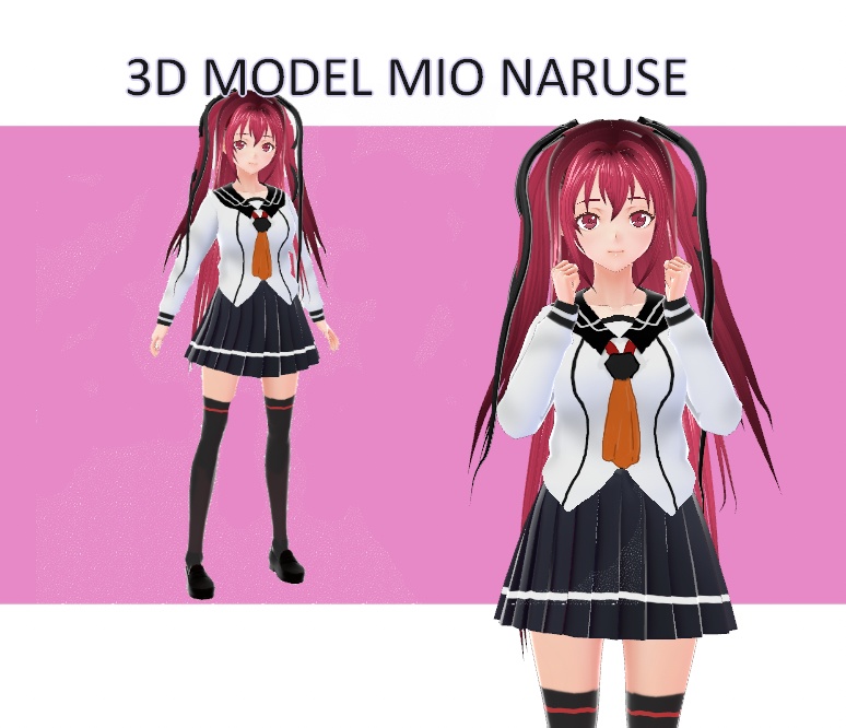 3D MODEL MIO NARUSE 成瀬 澪 VROID