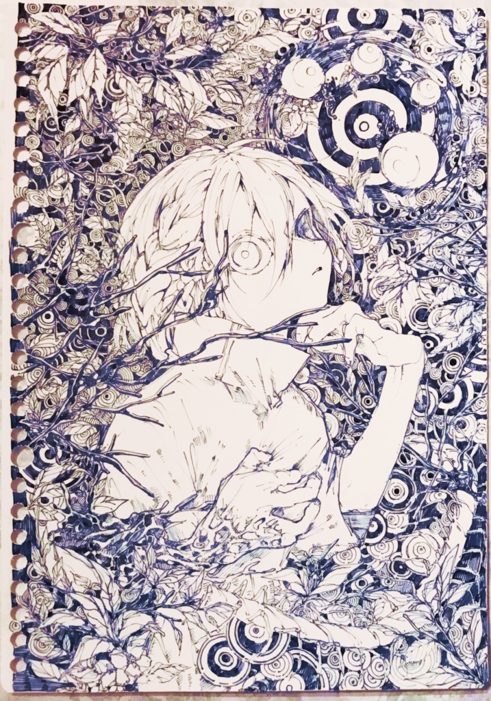 【アナログ】ペン画作品【イラスト】-【Analog】Pen Art【Illustration】