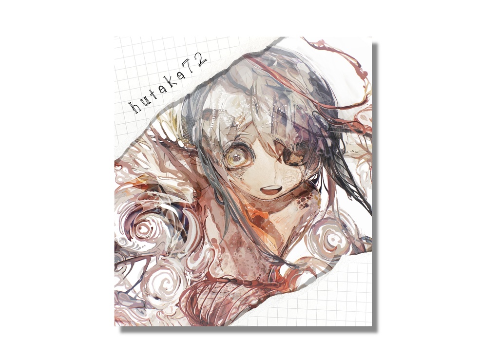 イラスト色紙 (ランダムポストカード2枚付き)-illustrated shikishi board