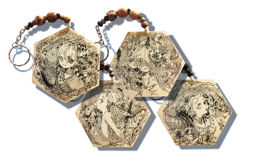 木のストラップ(ランダム)-Wooden strap (random)