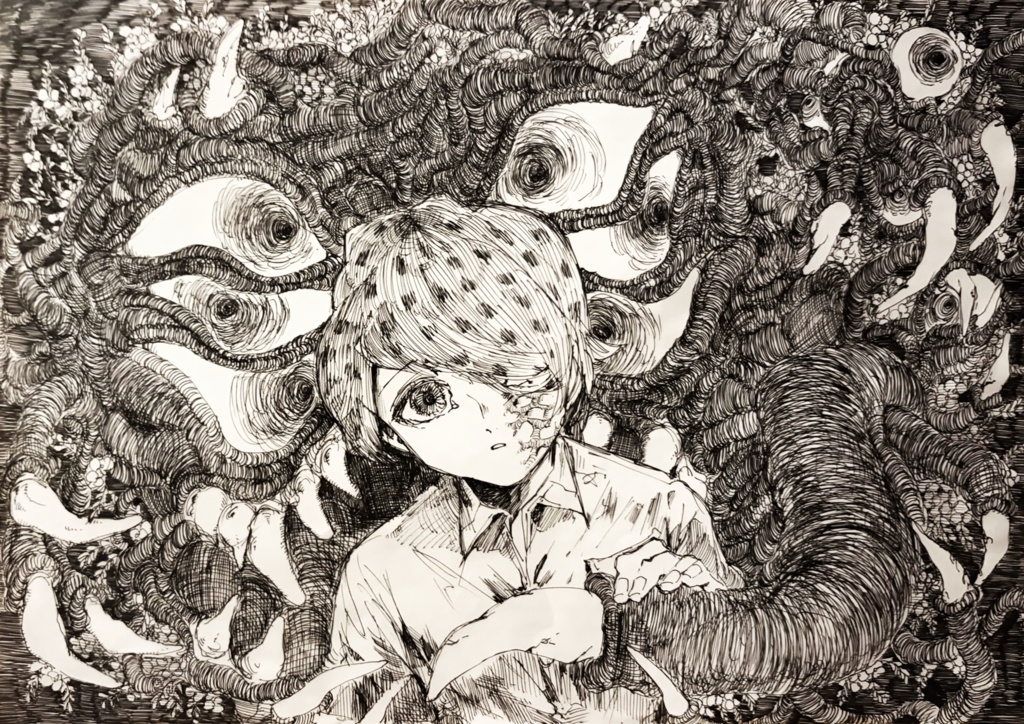 【アナログ】ペン画作品【イラスト】-【Analog】Pen Art【Illustration】