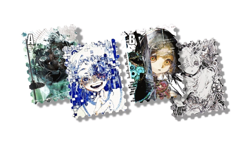 切手風ステッカー - Stamp styl sticker