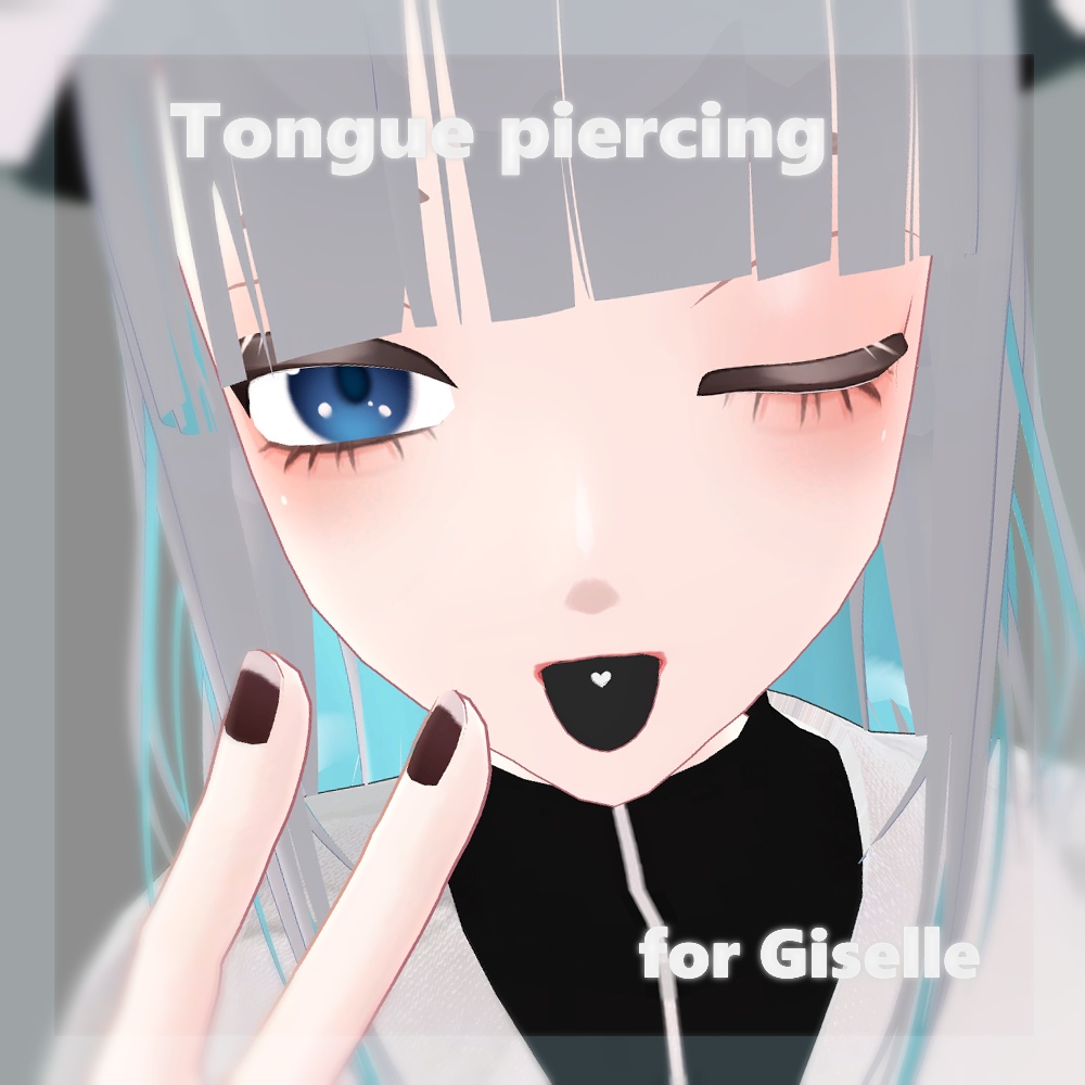 【Giselle専用】舌ピアス2種【ModularAvatar対応】