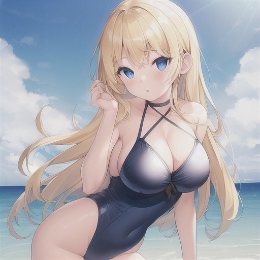 高品質AIアートポスター A4サイズ オリジナル美少女イラスト アニメ調 かわいい GZ0016