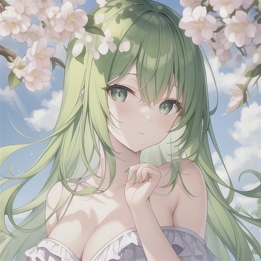 高品質AIアートポスター A4サイズ オリジナル美少女イラスト アニメ調 かわいい GZ0017