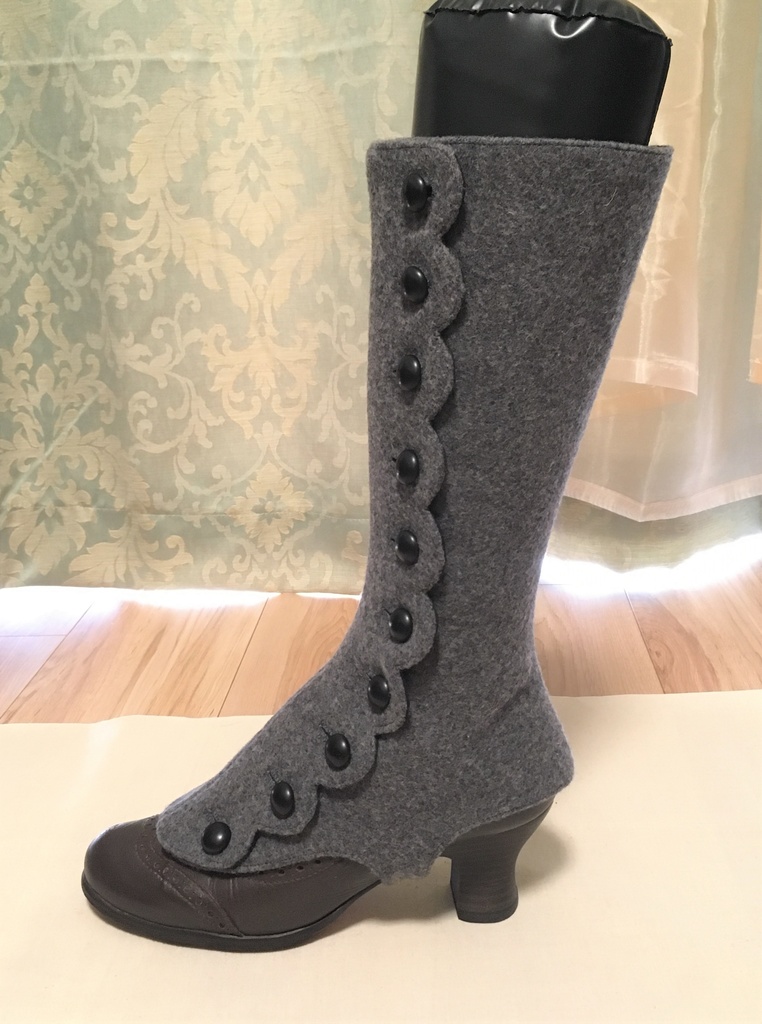 【受注生産 Build-to-order】スカラップボタンブーツスパッツ scalloped button boots spats