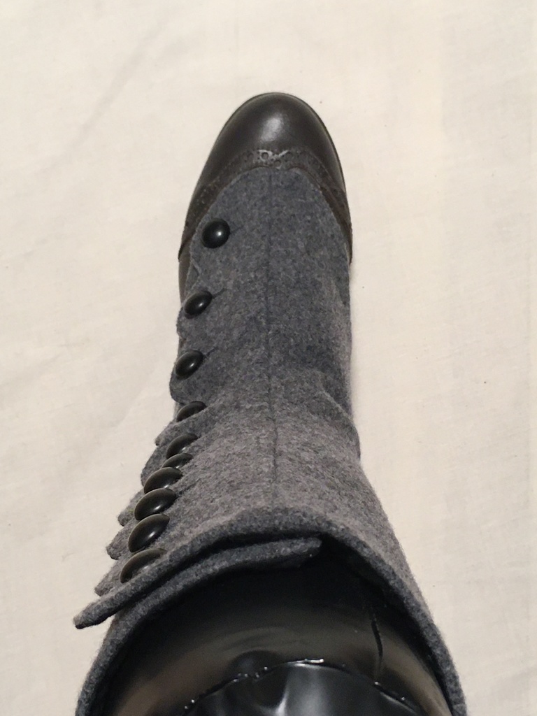 【受注生産 Build-to-order】スカラップボタンブーツスパッツ scalloped button boots spats