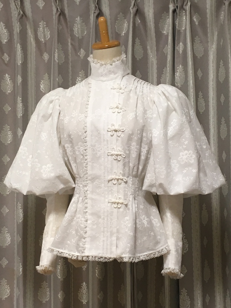 Shirtwaist1894パフ付きシノワズリバージョン