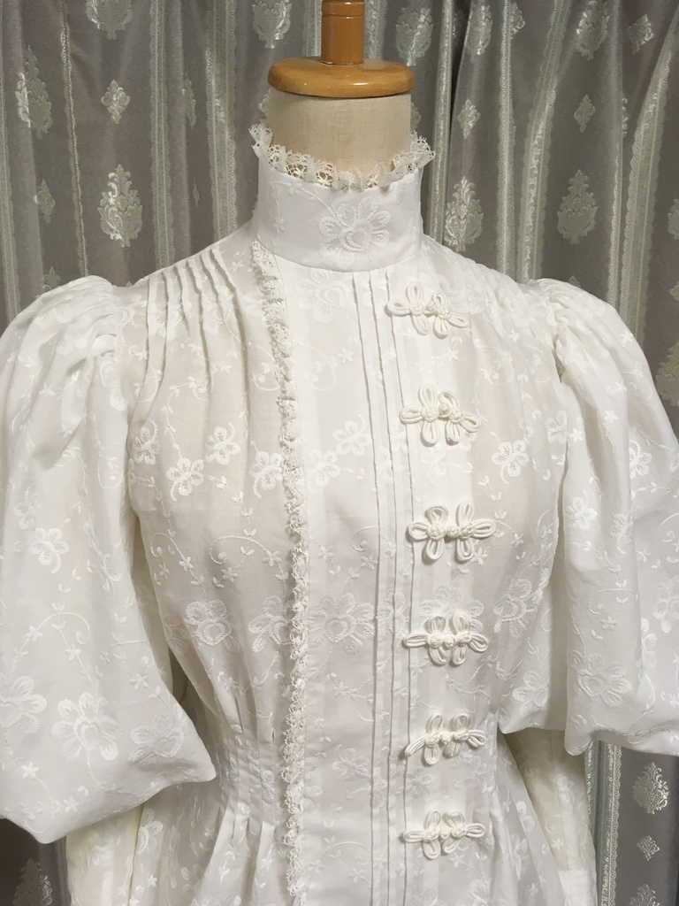 Shirtwaist1894パフ付きシノワズリバージョン