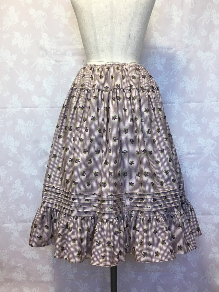 気まぐれ前ボタン開きティアードスカート