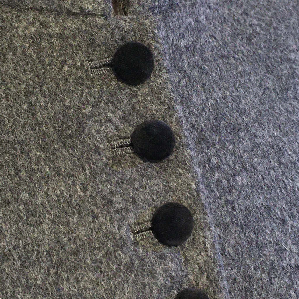 Victorian tight fitting single breasted jacket (gray wool)