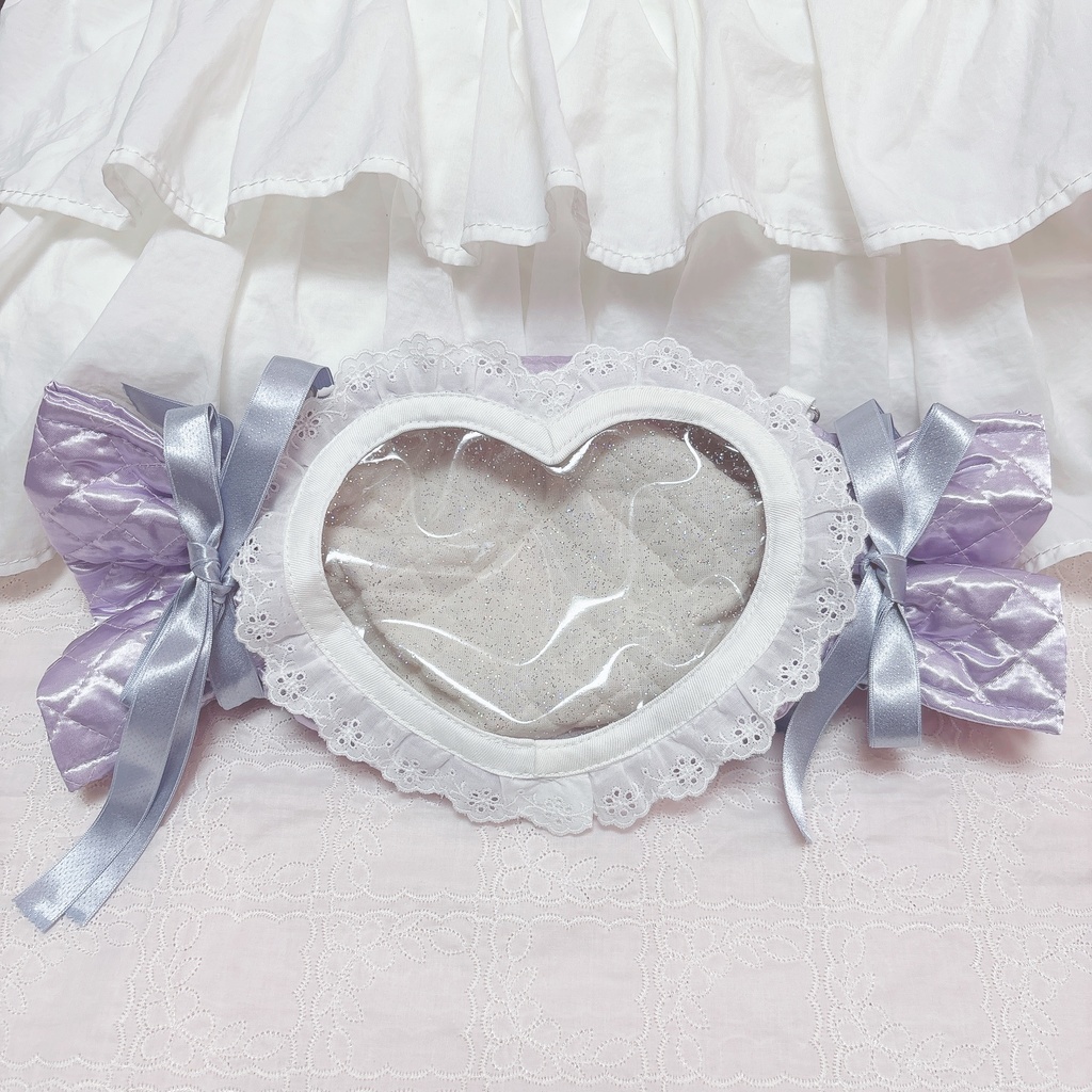 キャンディポシェット_コットンレース_ラベンダー