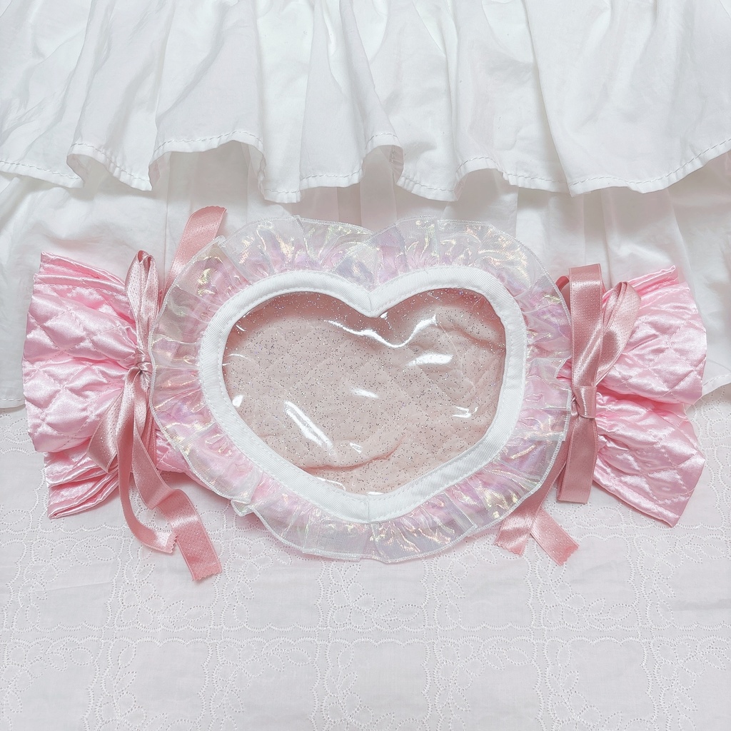 キャンディポシェット_オーロラレース_ピンク