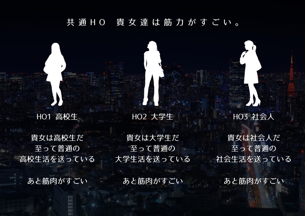 【CoCシナリオ】Hardest Body Heroines【秘匿HO】SPLL:E107114