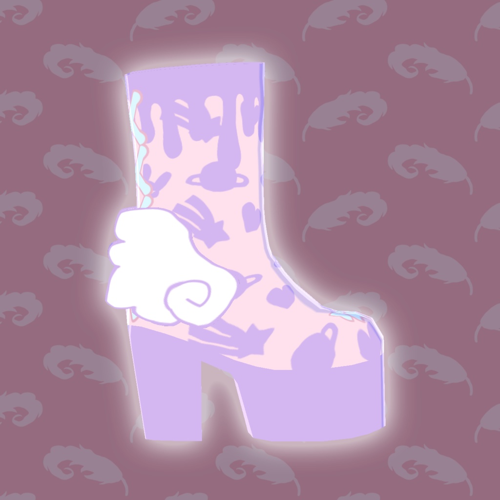 【VRoid】天使の羽つきゆめかわいいブーツ