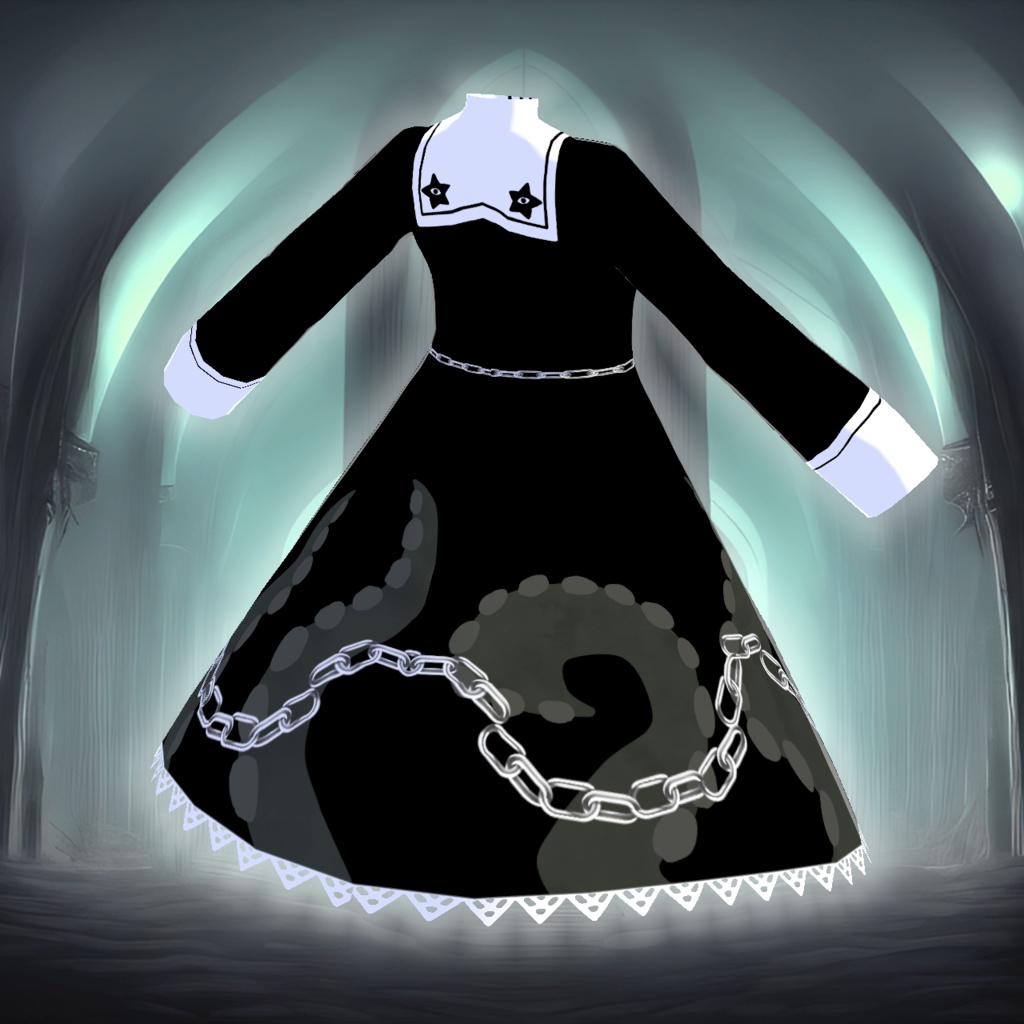 【VRoid】クトゥルフ風狂信者シスター服