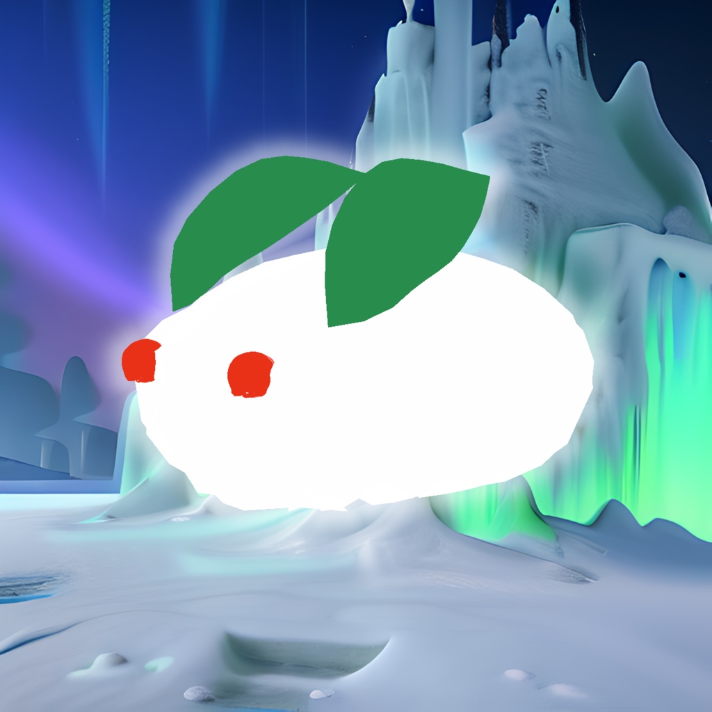 【VRoid】頭にのせるゆきうさぎ【アホ毛】