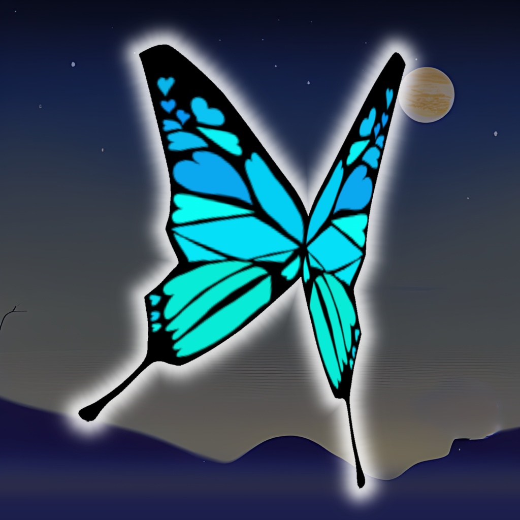 【VRoid】モデルの周りを舞う蝶【アホ毛】