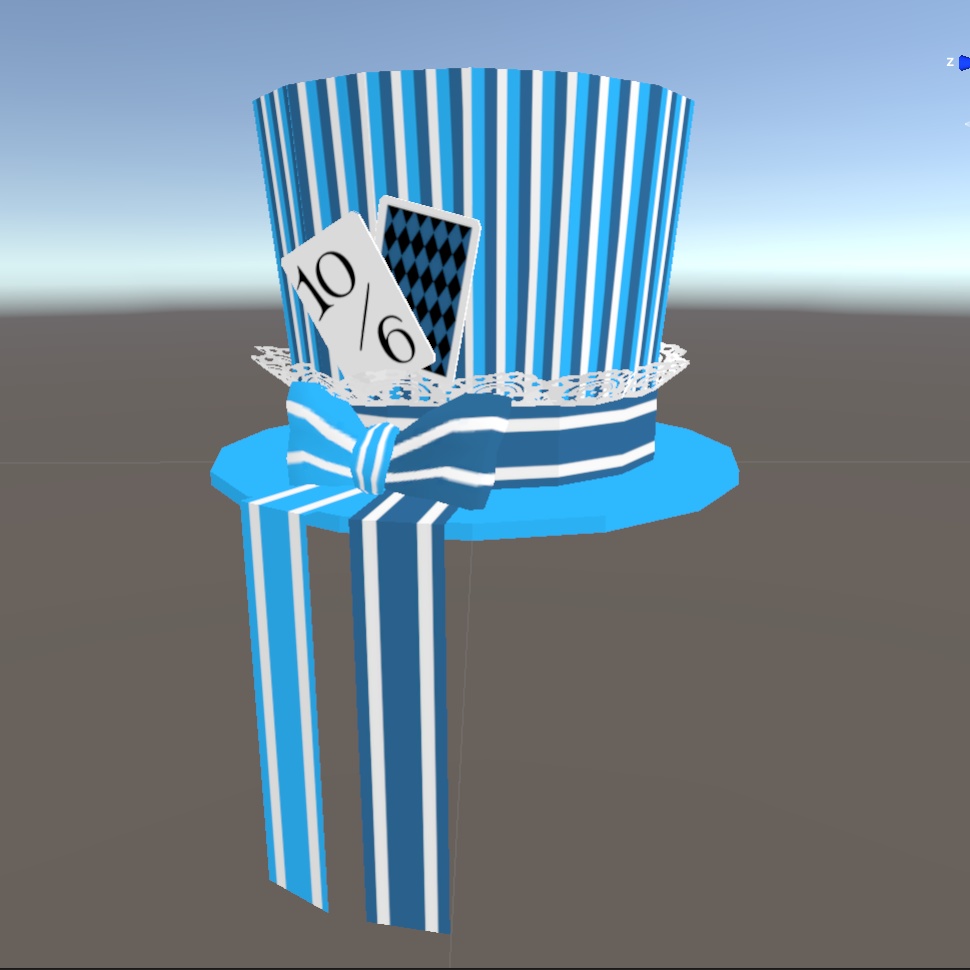 【VRChat想定】アリスのミニハット【PhysBone対応】