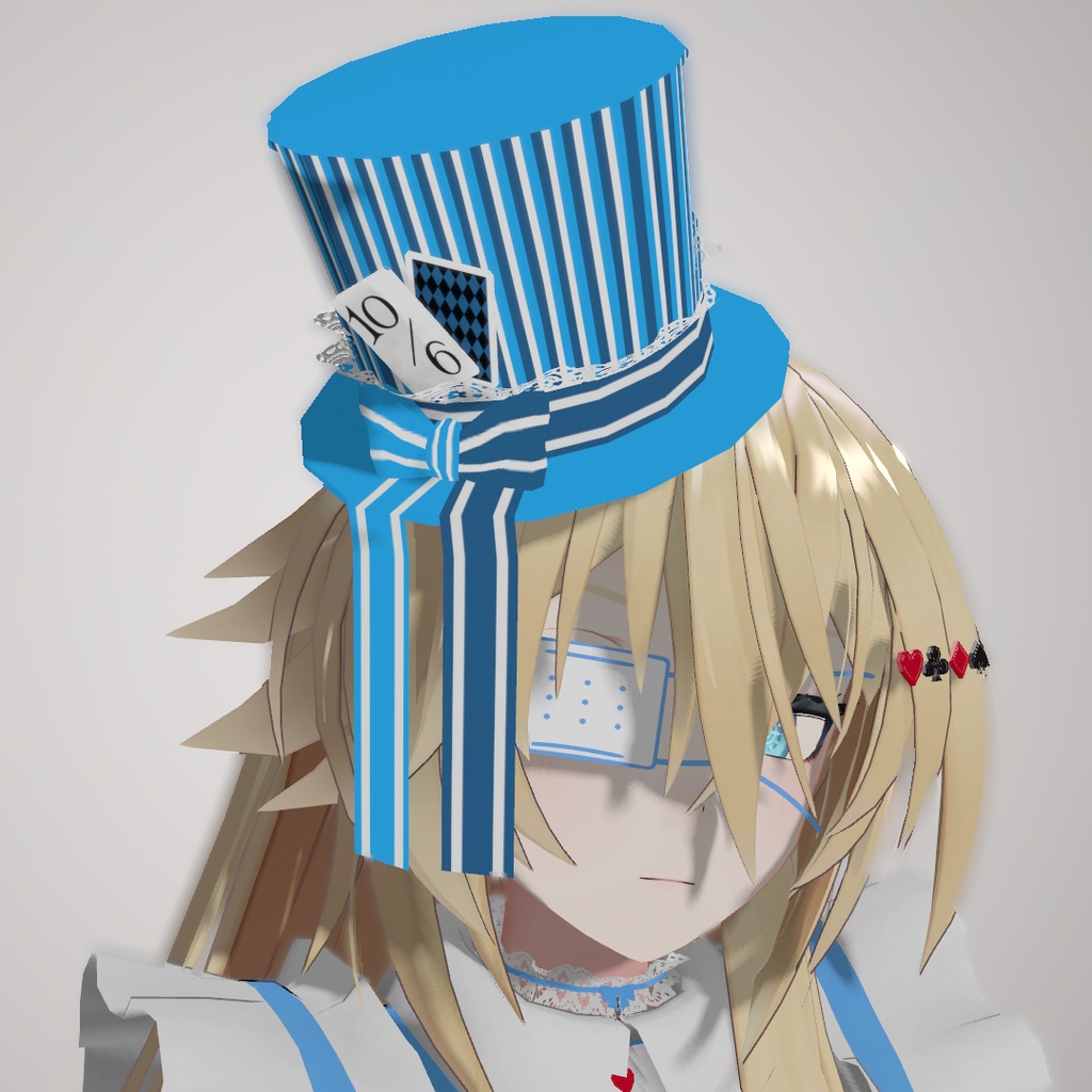 【VRChat想定】アリスのミニハット【PhysBone対応】