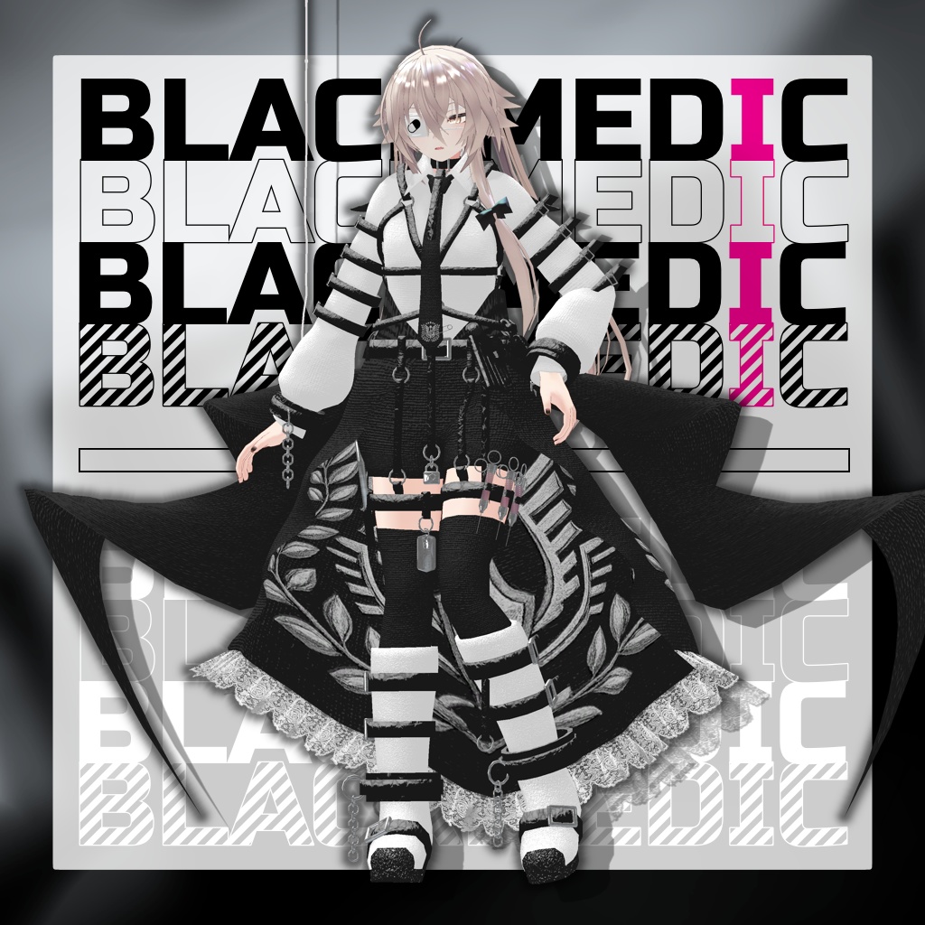 【2アバター対応コーデ】ブラックメディック