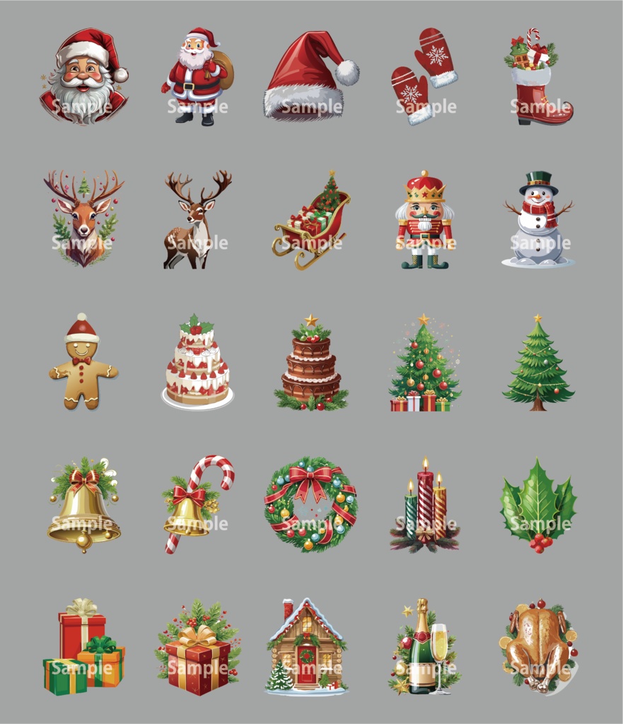 クリスマスイラスト25種類 +　壁紙1種類