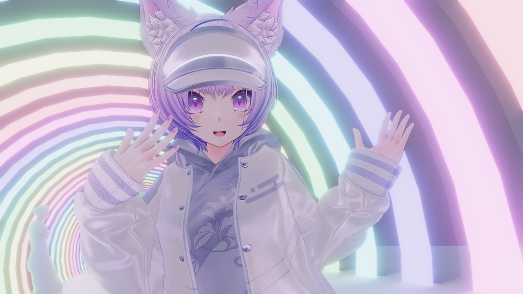 【ARCHIVE】VRChat想定 オリジナル3Dモデル 『紫空 -シア-』&『灰禰-ハイネ-』】