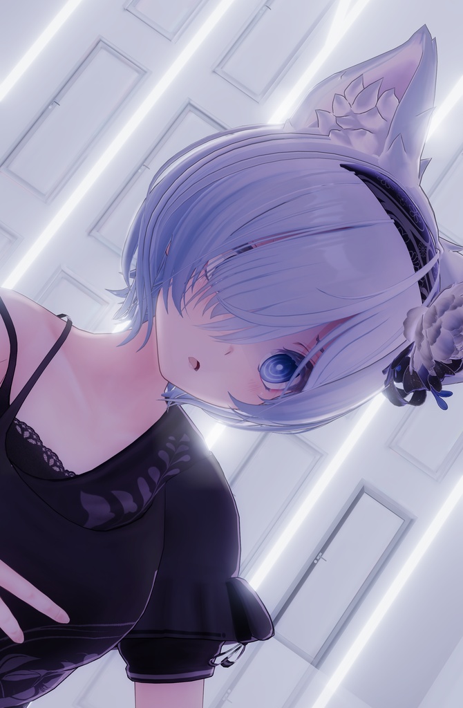 【ARCHIVE】VRChat想定 オリジナル3Dモデル 『紫空 -シア-』&『灰禰-ハイネ-』】