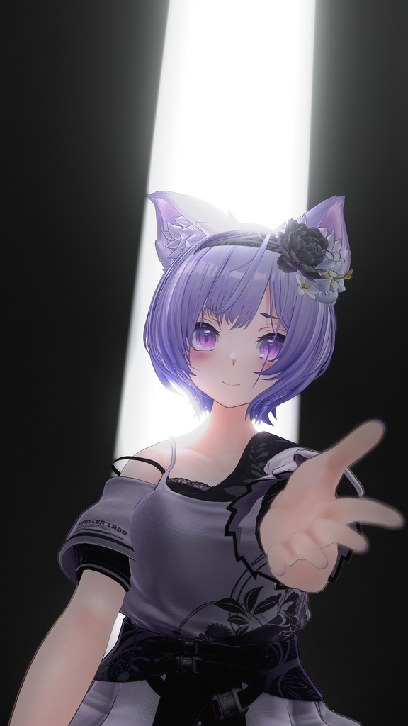 【ARCHIVE】VRChat想定 オリジナル3Dモデル 『紫空 -シア-』&『灰禰-ハイネ-』】