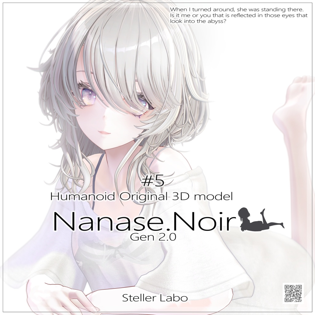 【VRChat想定 オリジナル3Dモデル『ナナセ・ノワール -Nanase Noir-』Gen2.2