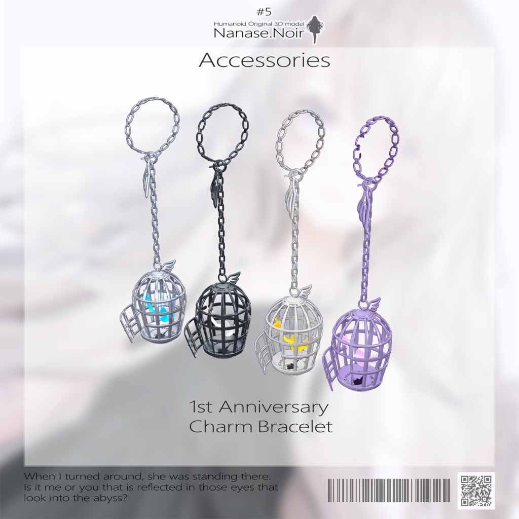 【VRChat想定 オリジナル3Dモデル『ナナセ・ノワール -Nanase Noir-』Gen2.2