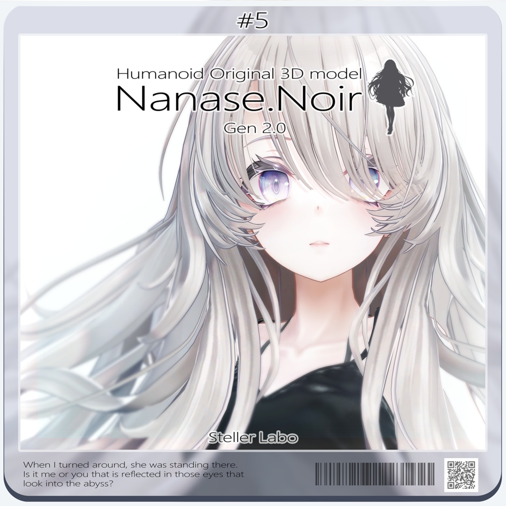 【VRChat想定 オリジナル3Dモデル『ナナセ・ノワール -Nanase Noir-』Gen2.2
