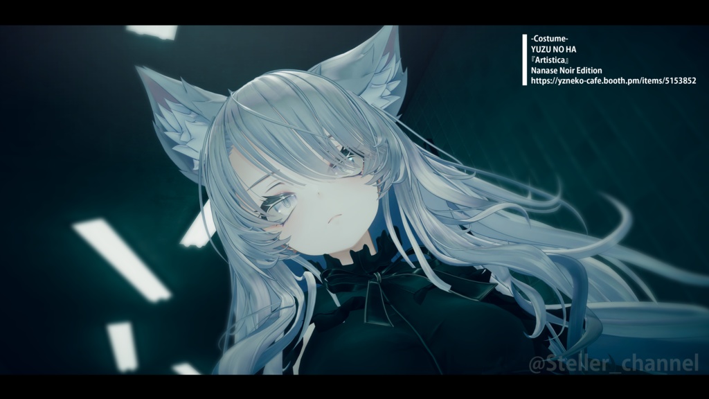 【VRChat想定 オリジナル3Dモデル『ナナセ・ノワール -Nanase Noir-』Gen2.2