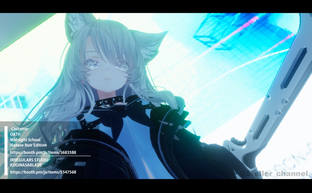 【VRChat想定 オリジナル3Dモデル『ナナセ・ノワール -Nanase Noir-』Gen2.2