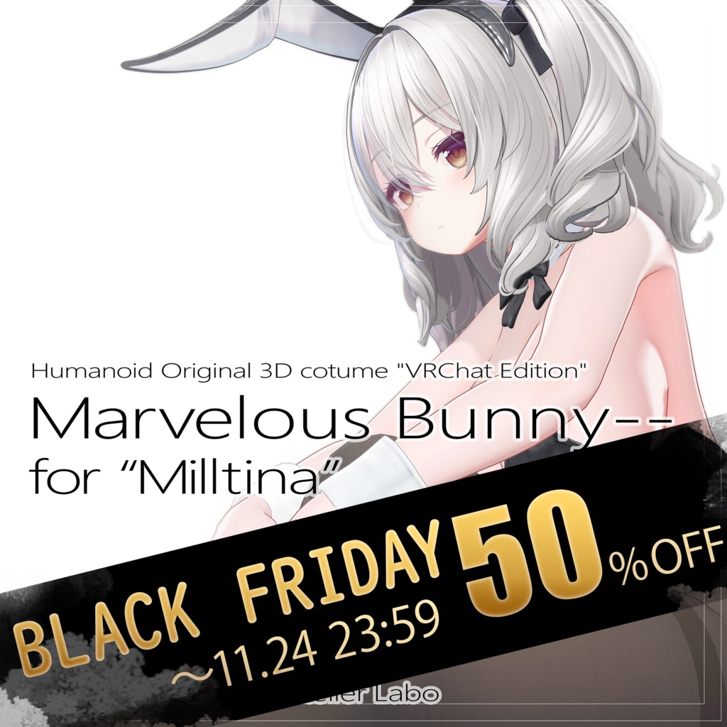 VRChat想定 3D衣装 『Marvelous Bunny -マーベラス バニー-』 for Milltina