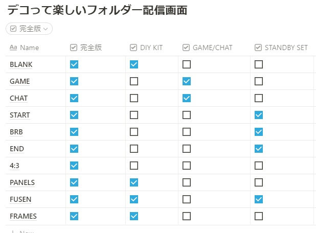 デコって楽しいフォルダー配信画面
