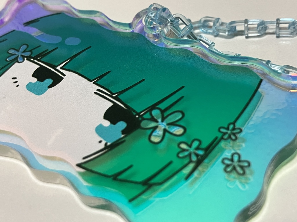 【オーロラアクリルキーホルダー】おはな