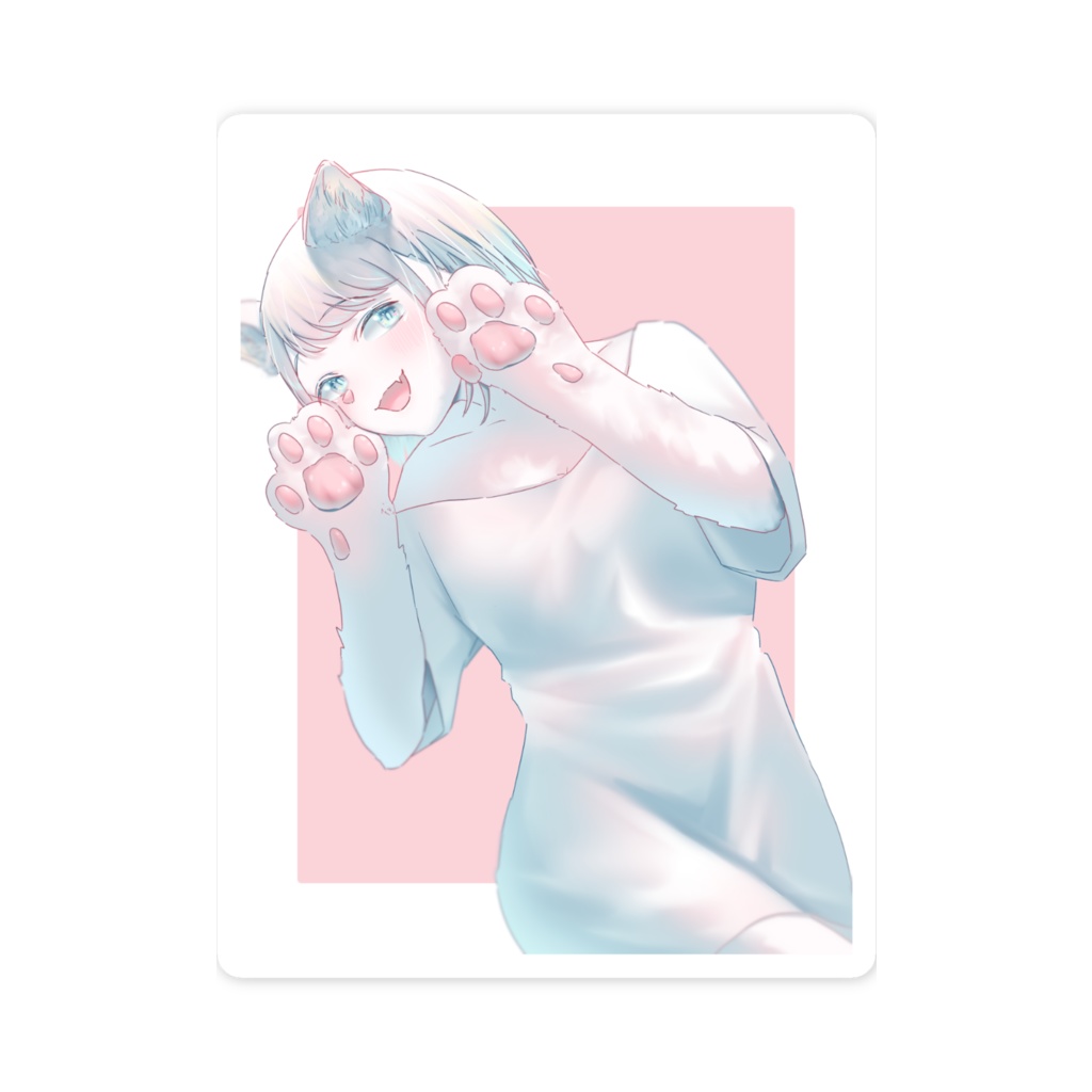 白猫ケモステッカー