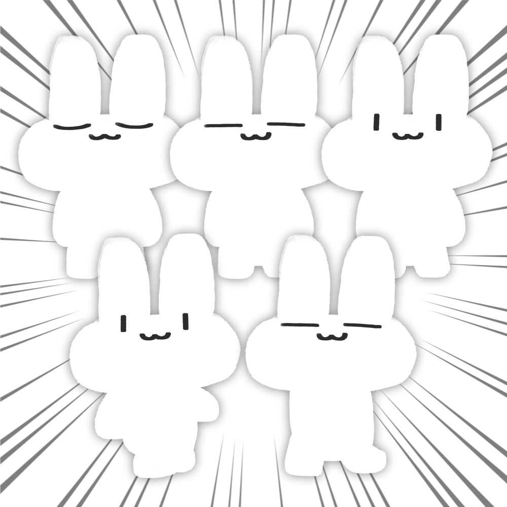 ぷにぷにすやすやうさぎ(ぷにぷにアバター対応イラストセット)