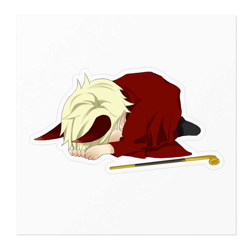ごめん寝ステッカー 鬼ver.