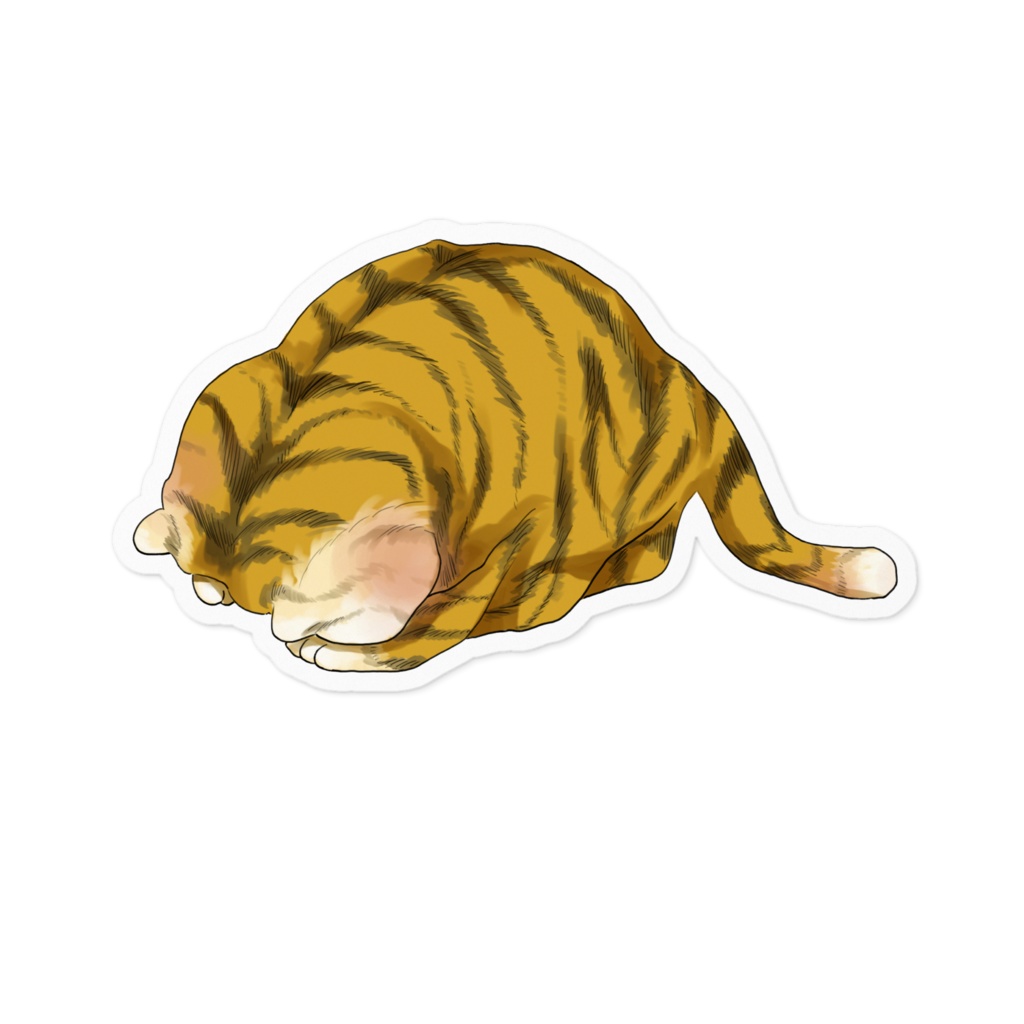 ごめん寝ステッカー 虎ver.