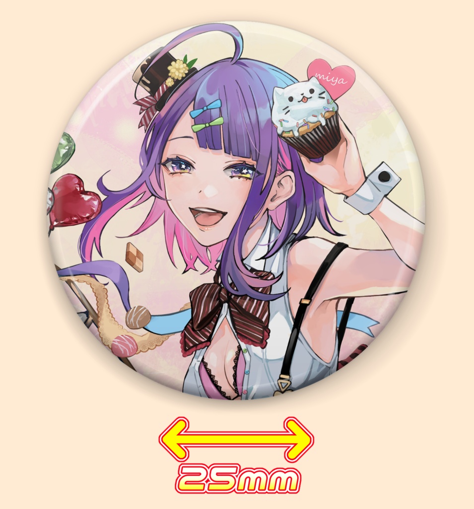 ✨3周年記念✨ 月見里みや1.0 誕生日記念缶バッジ