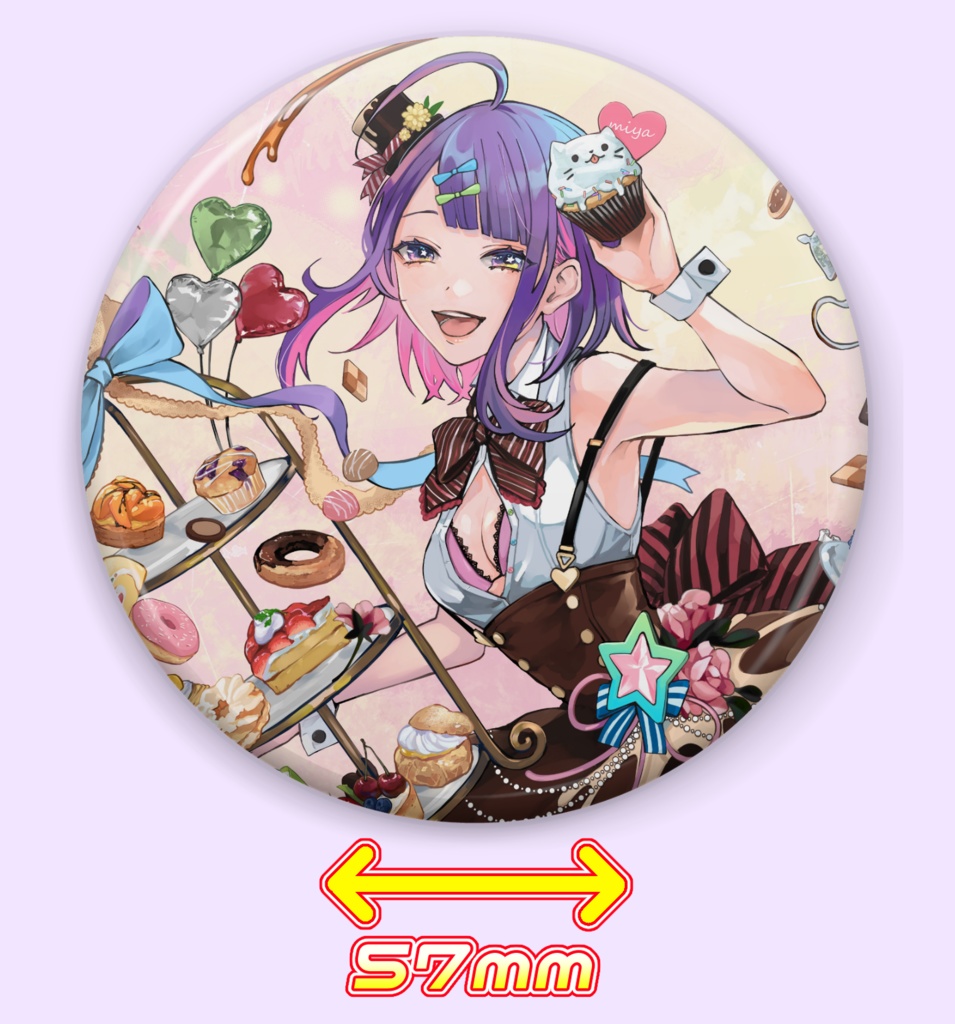 ✨3周年記念✨ 月見里みや1.0 誕生日記念缶バッジ