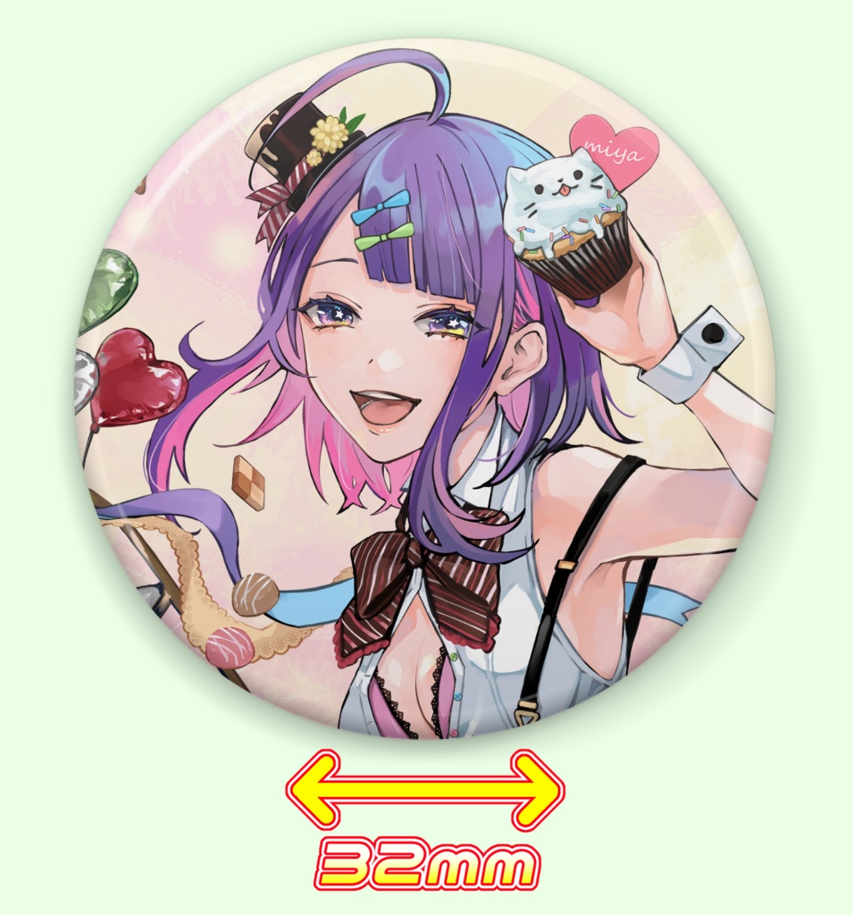 ✨3周年記念✨ 月見里みや1.0 誕生日記念缶バッジ