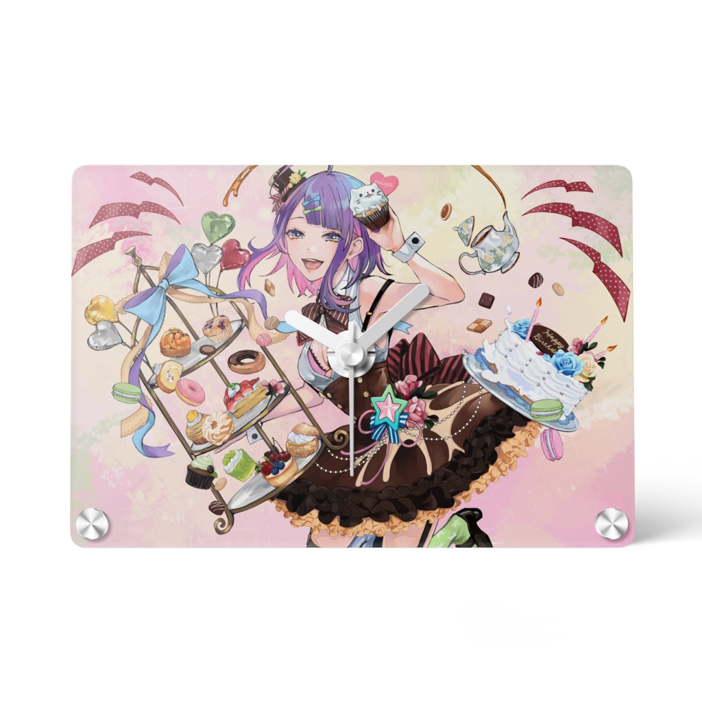 ✨3周年記念✨ 月見里みや1.0 誕生日記念アクリル時計