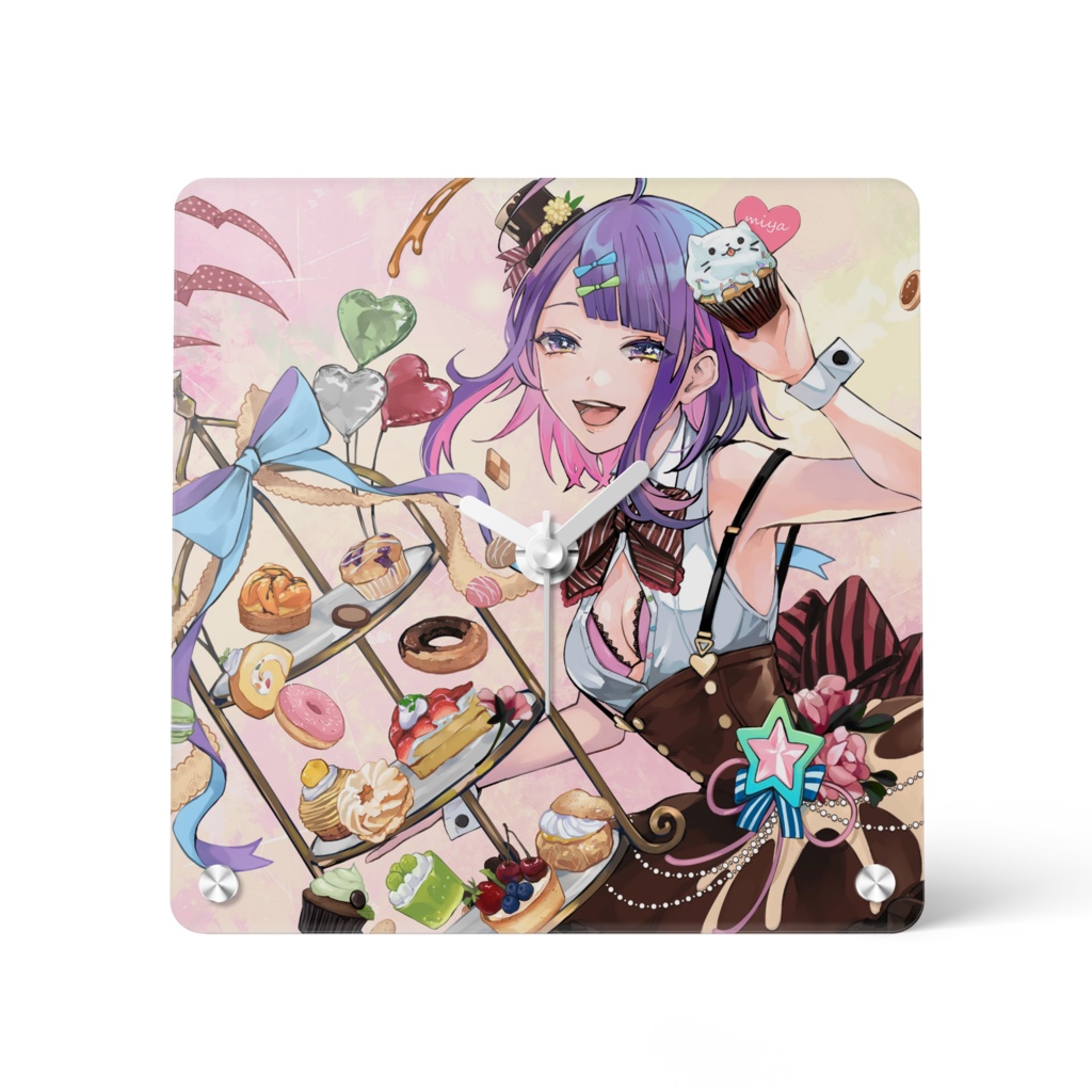 ✨3周年記念✨ 月見里みや1.0 誕生日記念アクリル時計