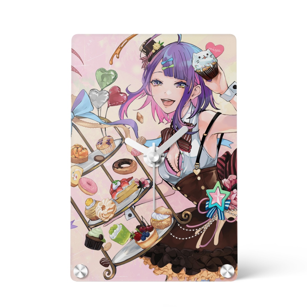 ✨3周年記念✨ 月見里みや1.0 誕生日記念アクリル時計