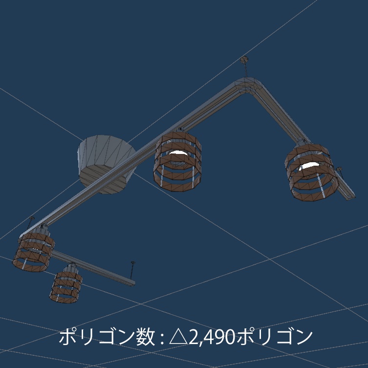 【VRインテリア】ライティングレール(ダクトレール)セット STRINT001